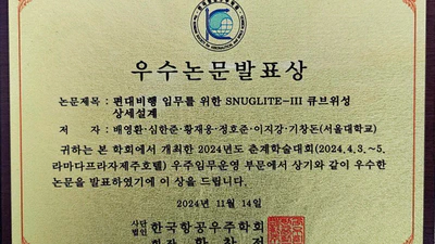 배영환 박사과정, 2024년 한국항공우주학회 춘계학술대회 우수논문발표상 수상 featured image